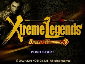 Dynasty Warriors 3 - Xtreme Legends screen shot title